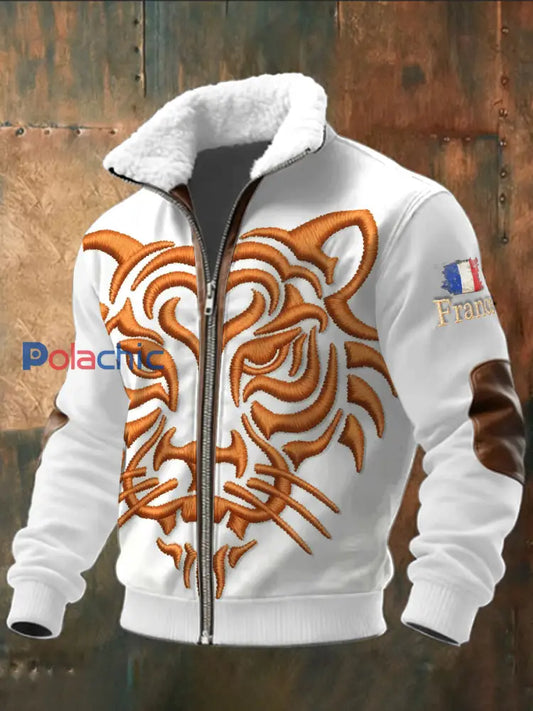 Veste décontractée blanche French Tiger pour homme Blanc / S