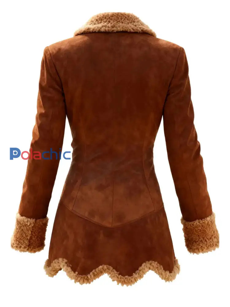 Veste décontractée en peluche rétro pour femmes