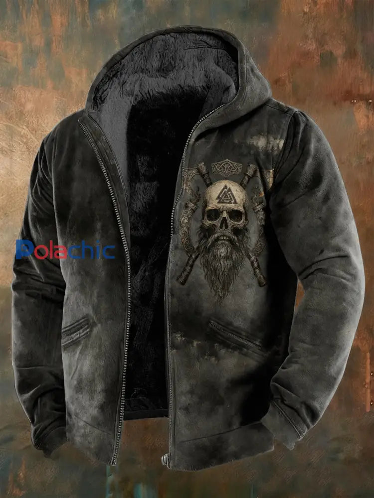 Veste doublée en molleton Viking Homme Gris foncé / S