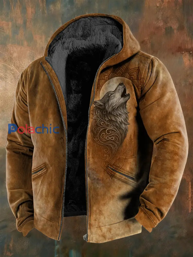 Veste doublée en molleton Viking Homme Marron / S