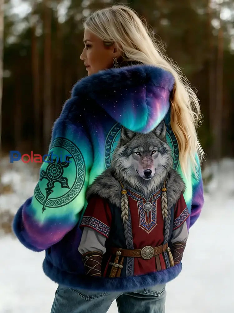 Veste en flanelle à motifs vintage de style celtique Viking pour femmes A / S