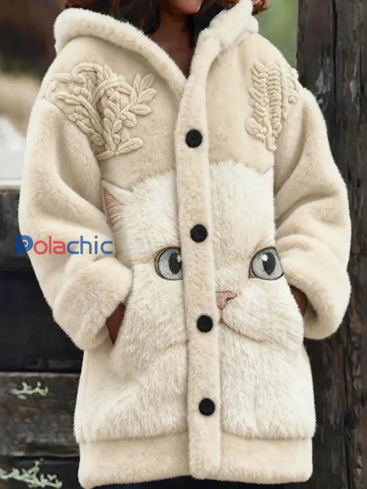 Veste en flanelle confortable à imprimé animal rétro pour femmes A / S