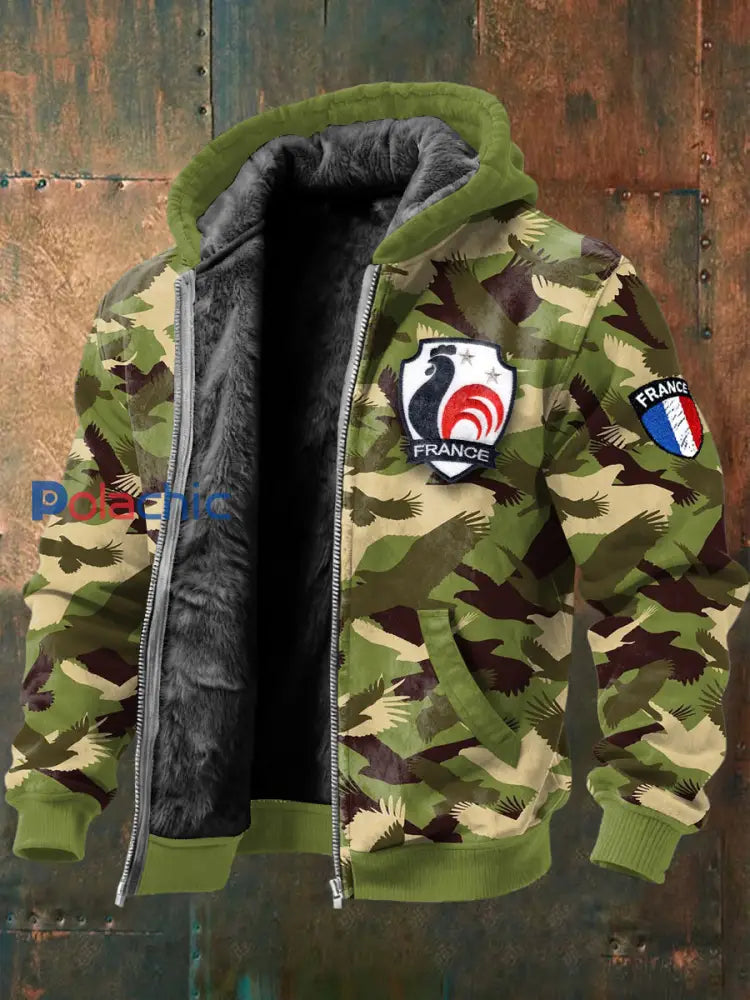 Veste Homme French Rooster Camouflage Doublée Polaire Multicolore / S