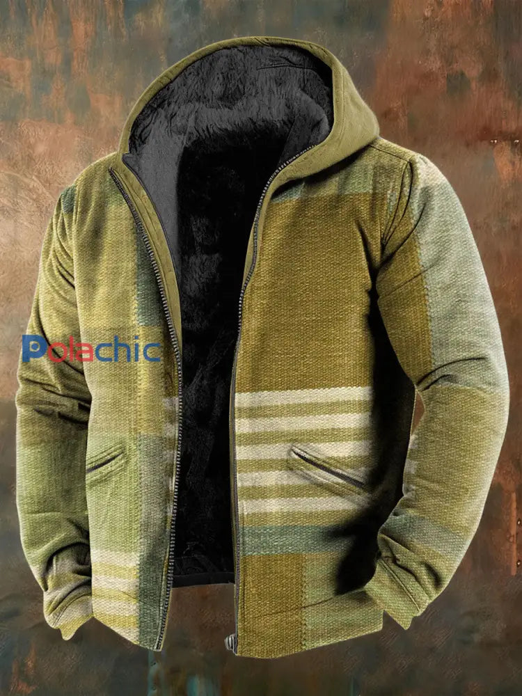 Veste Homme Géométrique Art Doublée Polaire couleur mélangée / S