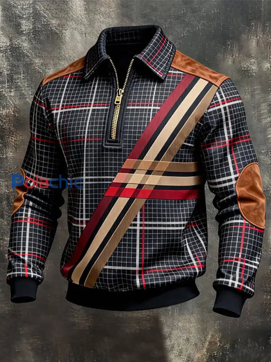 Veste Homme Imprimée Vintage Zippée comme image / S