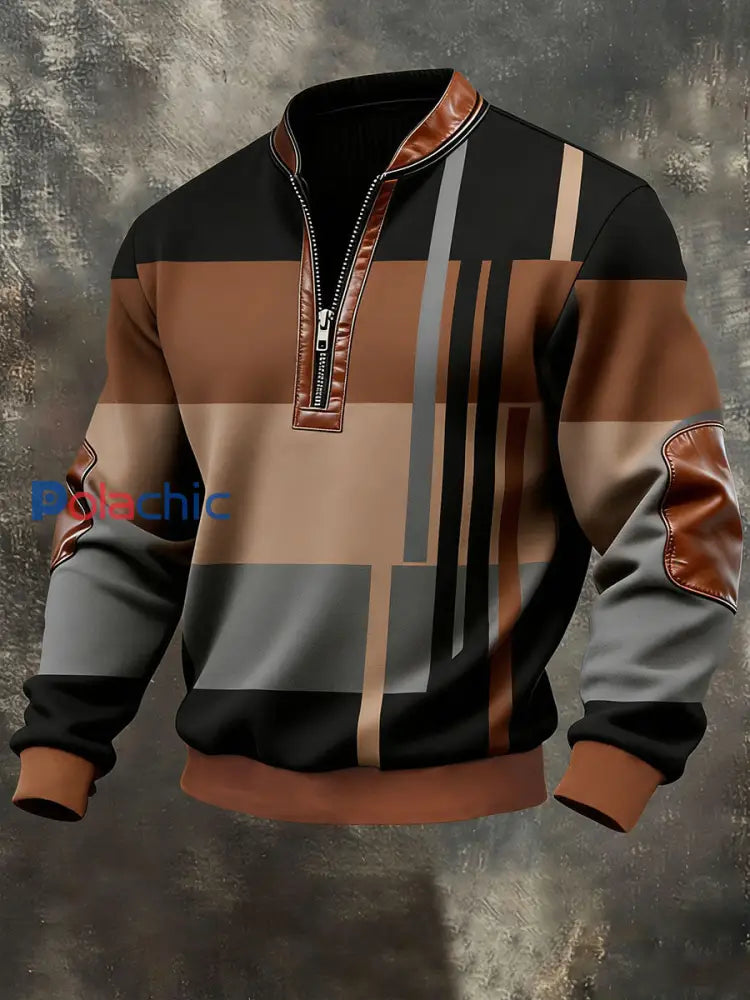 Veste Homme Imprimée Vintage Zippée comme image / S