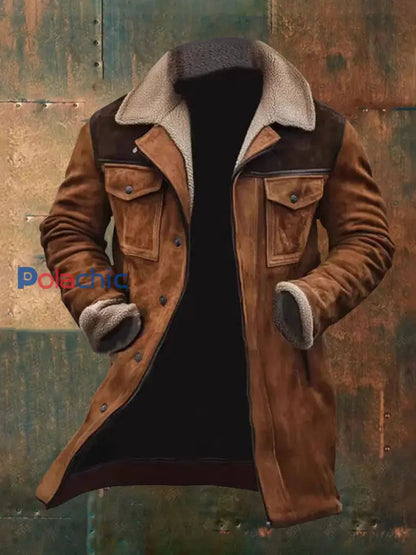 Veste Retro Pocket Zipper Homme chameau / S