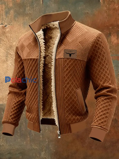 Veste Western doublée de molleton Homme Marron / S