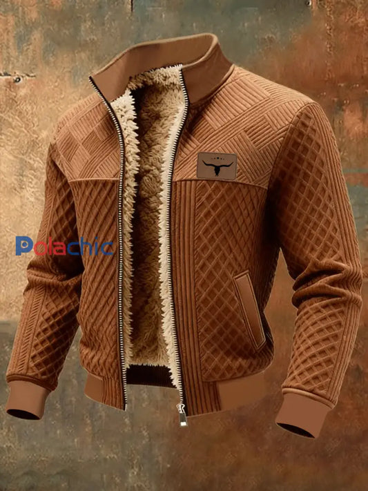 Veste Western doublée de molleton Homme Marron / S
