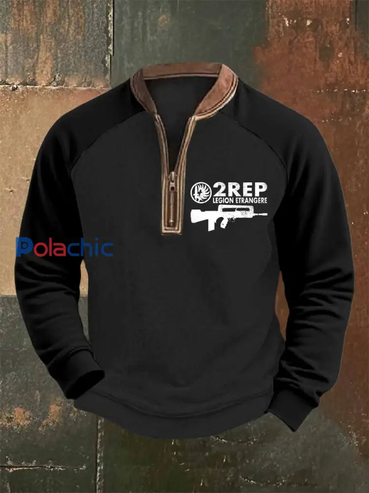 Vintage Légion Étrangère Imprimé Hoodies comme image / S