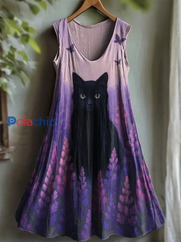 Violet Art Animal Imprimer V cou Robe des femmes comme image / S
