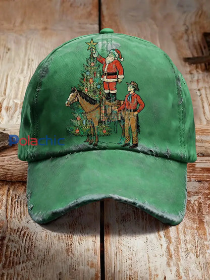Western Santa Claus Unisexe Chapeaux Vert / UN