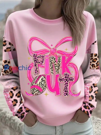 Women’s Breast Cancer Awareness Floral Imprimé Sweatshirt Rose / S